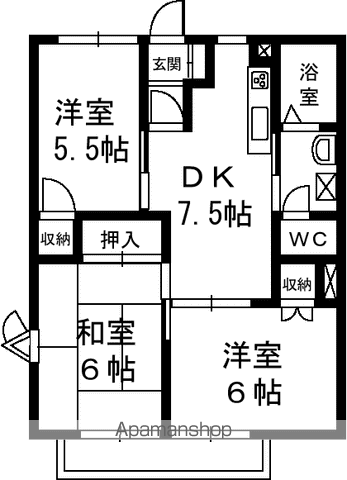 ベルデUIの間取り写真