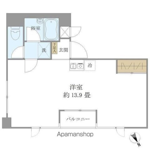 ビューハウス[1R/31.76m2]の間取図