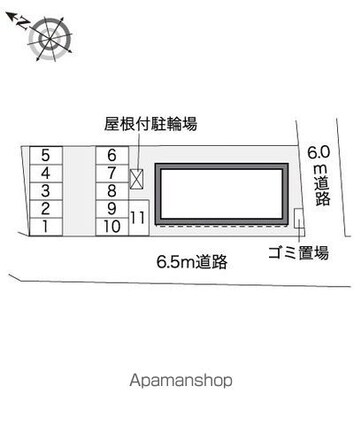 レオパレスロハス　Ｃ[1K/23.61m2]の配置図