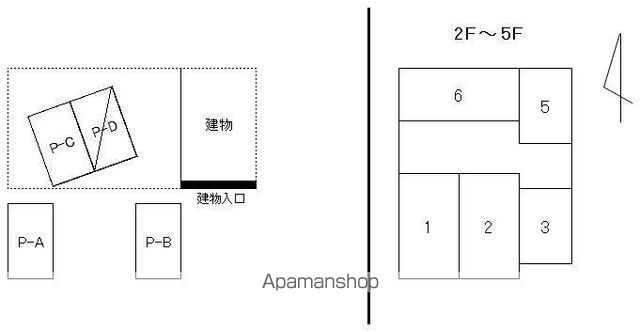 香川県高松市福岡町２丁目[1R/22.2m2]の配置図