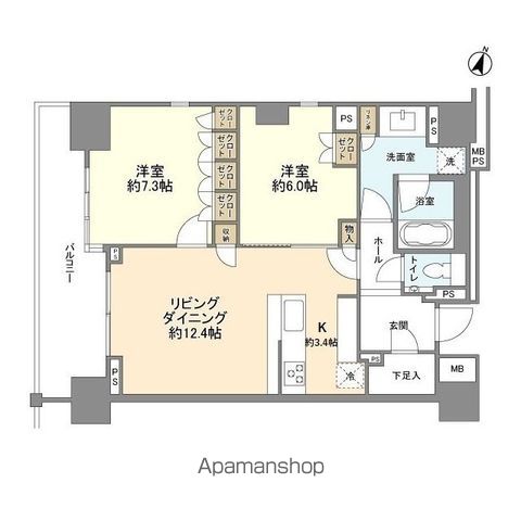 ブランズ渋谷常盤松の間取り写真
