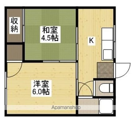 前田アパート[2K/30m2]の間取図