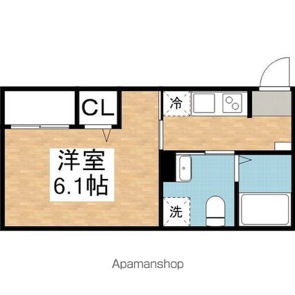 ＲＥＶＥ今池（レーヴイマイケ）[1K/22.37m2]の間取図