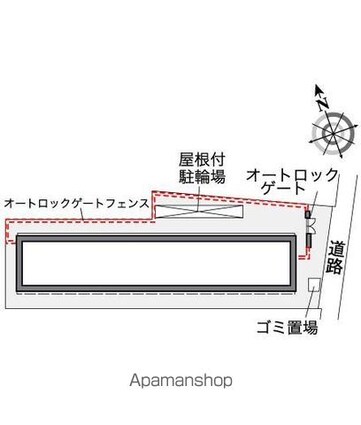 レオパレスたぶの木[1K/23.61m2]の配置図