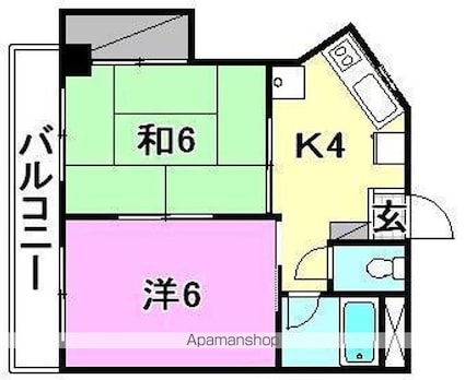 ＣＬＥＭワタナベ[2K/33.19m2]の間取図