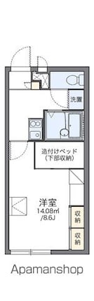 レオパレスビューテラス　アザミ[1K/23.18m2]の間取図