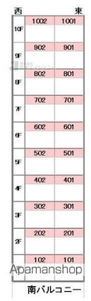 ビッグウエスト３[2LDK/57.19m2]の配置図