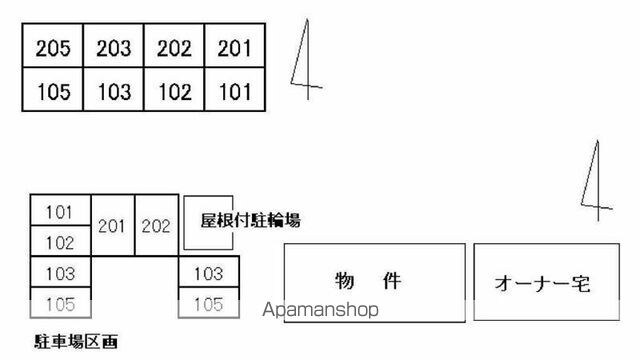 フォブール坂田[1K/23.18m2]の配置図