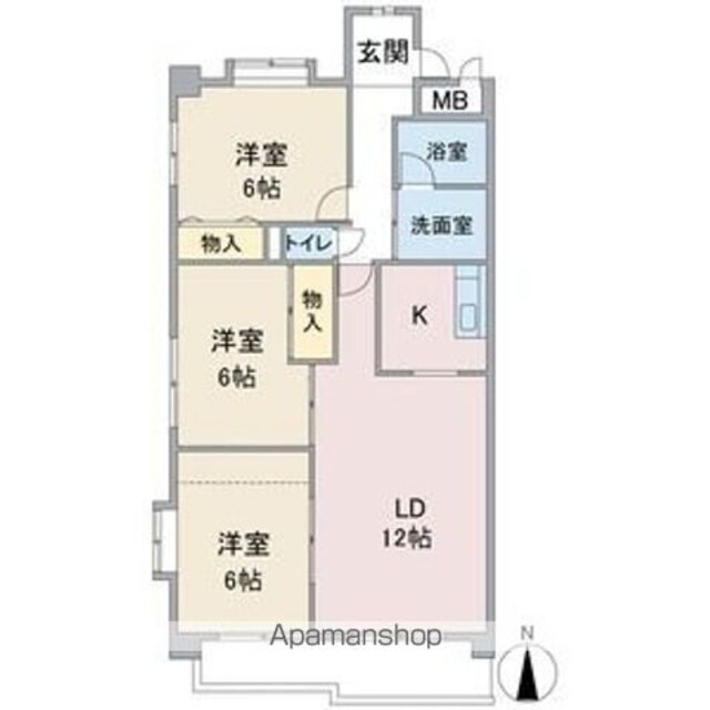 東栄ビル[3LDK/72.16m2]の間取図