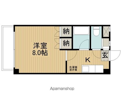ビューフナト[1K/26.42m2]の間取図