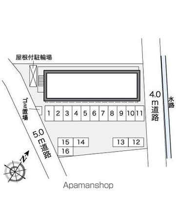 レオパレス北条[1K/23.18m2]の配置図
