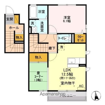 グランコート　ＩＩ[1LDK/51.54m2]の間取図
