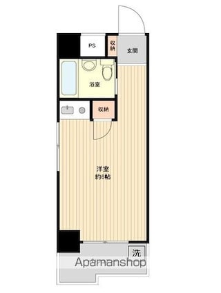 フランセジュール上町[1R/16.43m2]の間取図
