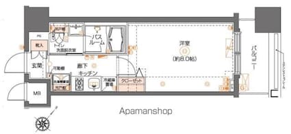 ＺＯＯＭ池尻大橋[1K/25.5m2]の間取図