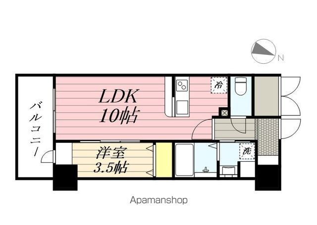 【福岡市中央区薬院のマンションの間取り】