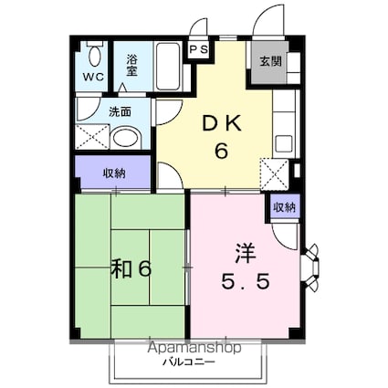 コンフォートＫ[2DK/40.04m2]の間取図