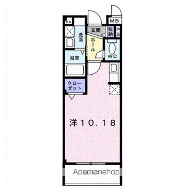 レジデンスブライト[1R/27.25m2]の間取図
