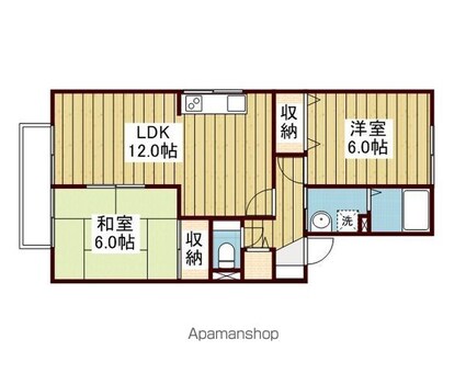 ローレルスクエア東山[2LDK/55.46m2]の間取図