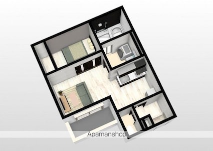 岡山県岡山市北区下伊福本町[1LDK/30.8m2]の内装1