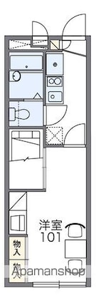 レオパレスクレール[1K/22.35m2]の間取図