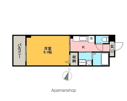 モデラート[1K/30.96m2]の間取図