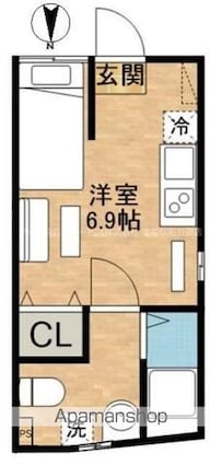 ヨウコースクウェア板橋ＥＡＳＴ[1R/22.07m2]の間取図
