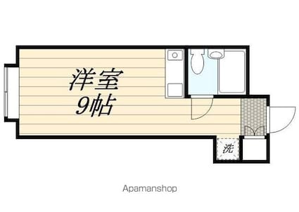 カーサオリーブ[1R/22.43m2]の間取図