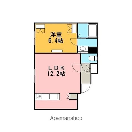 カーサレガーロ[1LDK/39.15m2]の間取図