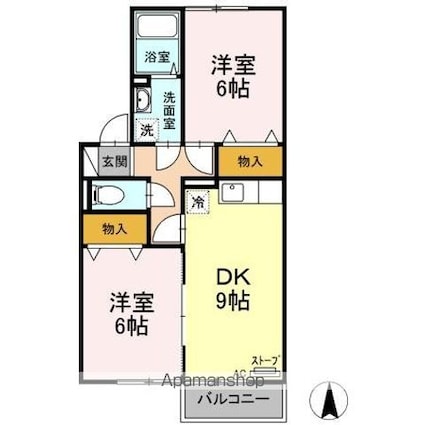 サニーコーポ[2DK/50.31m2]の間取図