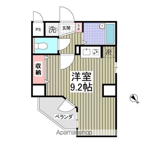 【横浜市神奈川区西神奈川のマンションの間取り】