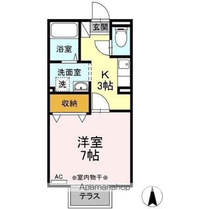 プリシェールミレニアム　ＩＩ[1K/26.41m2]の間取図