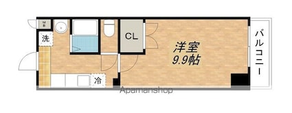 アートプラザユー[1K/28.67m2]の間取図