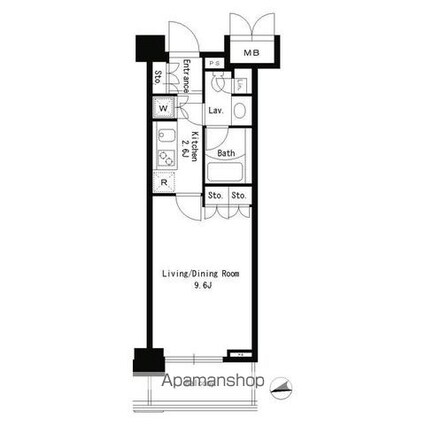 パークアクシス文京ステージ[1K/29.29m2]の間取図
