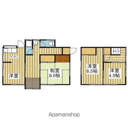 持田町渡部借家[3DK/72.14m2]の間取図