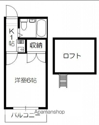 ＭＩＹＡＴＯ[1K/16.2m2]の間取図