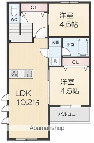 LUNON TERRACE MATSUBARA(ルノンテラスマツの間取り写真