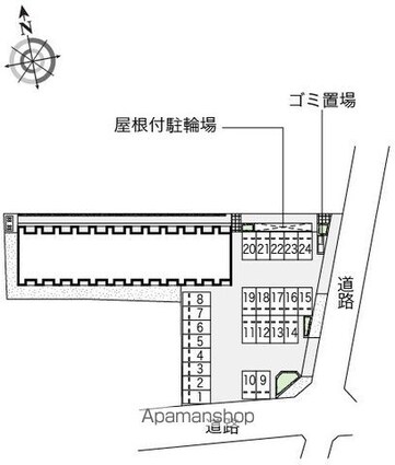 レオネクスト西河原[1K/31.62m2]の配置図