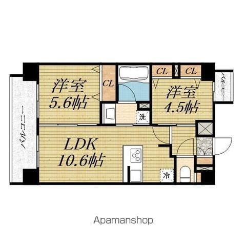 プレサンス堺筋本町EXEBRANの間取り写真
