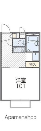 レオパレス翠[1K/23.18m2]の間取図