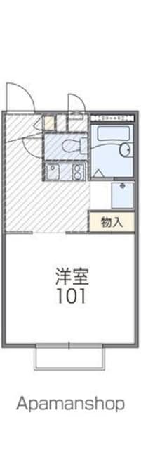 レオパレス翠[1K/23.18m2]の間取図