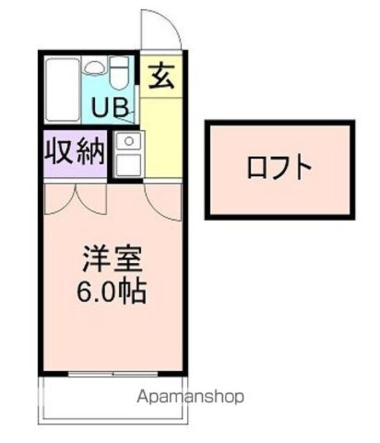 和歌山県和歌山市直川[1K/16.12m2]の間取図