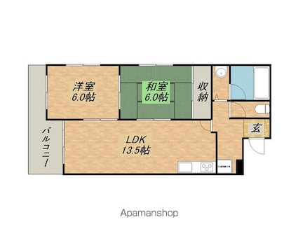 コーポＳｅｖｅｎＴ’ｓ[2LDK/57.5m2]の間取図