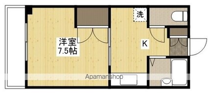 レジデンス・イン・ミユキ[1K/27.2m2]の間取図