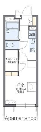 レオパレス八右衛門[1K/19.87m2]の間取図