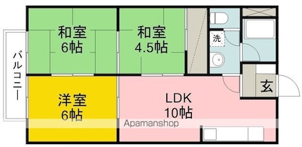 たかおマンション[3LDK/52.97m2]の間取図