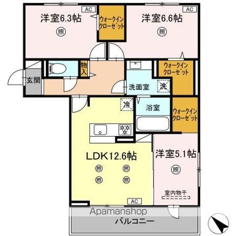 【ＤーＲＯＯＭ五十川Ⅱの間取り】