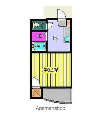メニティー束本[1DK/20m2]の間取図