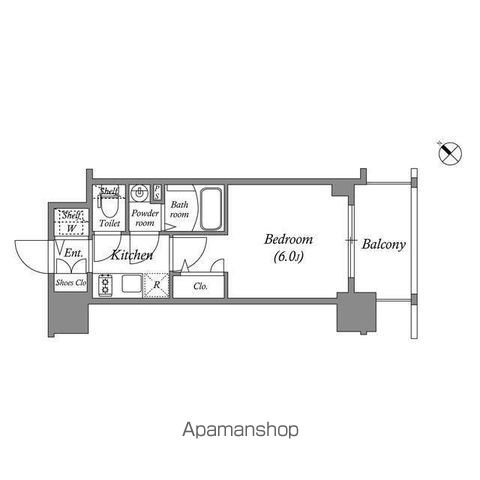 【大阪市西区九条南のマンションの間取り】