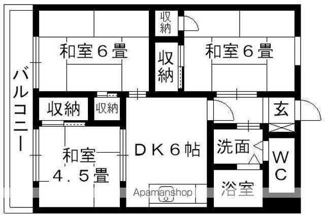 【太宰府市吉松のマンションの間取り】