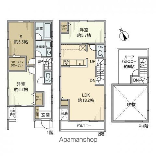 深沢戸建[2LDK/84.77m2]の間取図